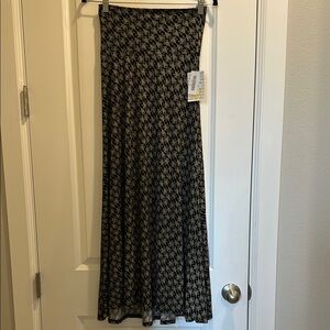 Black Patterned Women's Skirt